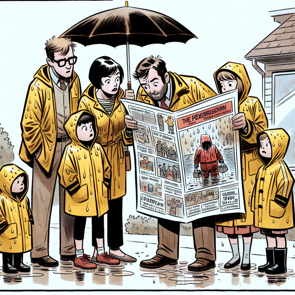 "Who knew networking could be this damp? At least we won't be dry!"