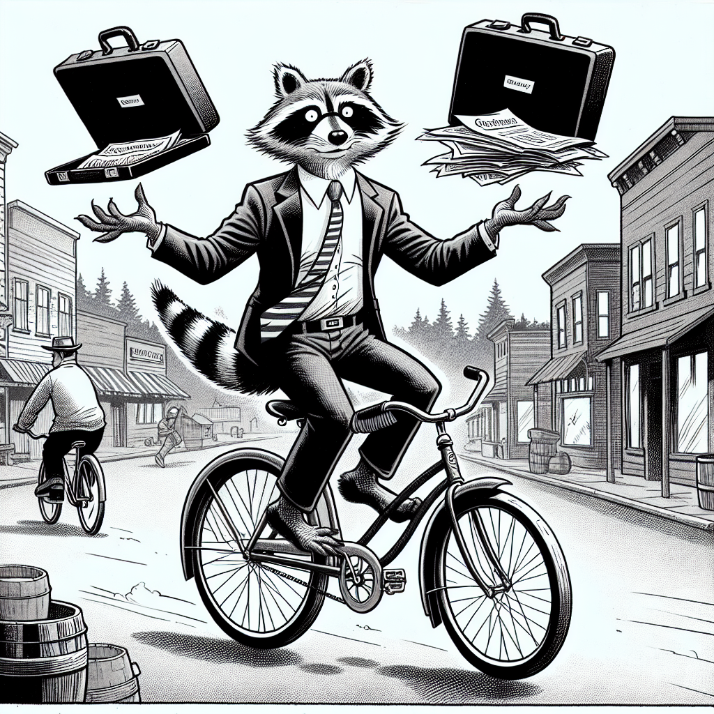 "Even raccoons are trying to get the 32-hour work week down!"